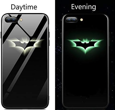 Coque Marvel Avengers Batman Captain America Iron Man Luminous Glass Phone Case Cover for iPhone XR XS Max Back Cover Case (Batman - for iPhone Xs MAX)
