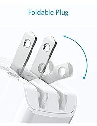 Anker PowerPort Mini Cargador de pared de doble puerto, cargador USB supercompacto, salida de 2,4 A y enchufe plegable para iPhone X   8 7   Plus, iPad Pro   Air 2   Mini 4, Samsung y más