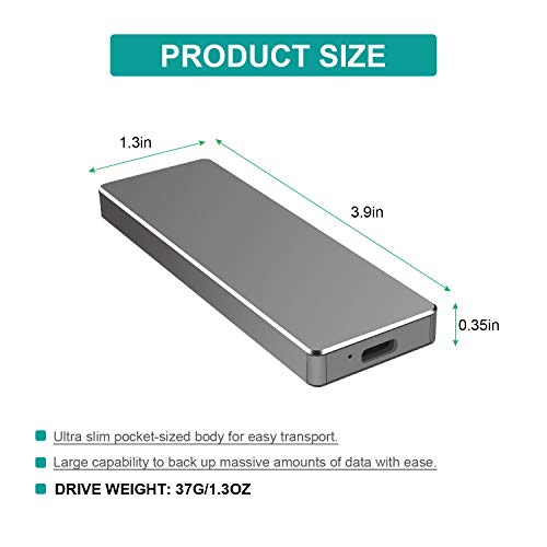 Externe Festplatte 1tb,USB 3.1 für PC, Mac, Desktop, Laptop, MacBook, Chromebook (1tb, rot) – Bild 7