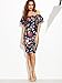 Floerns Women's Floral Ruffle Off Shoulder Party Sexy Bodycon Dress (X-Large, Navy)