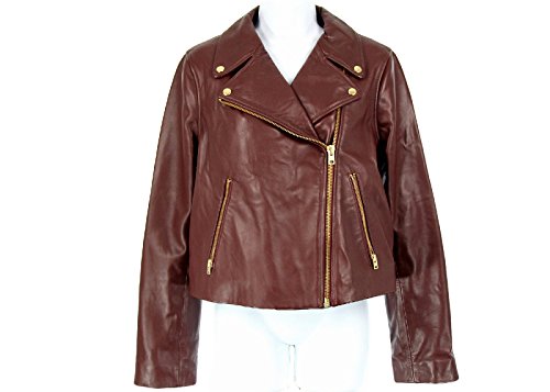J Crew Collection Leather Motorcycle Jacket Style# E1781 Size 12 Cassis New J Crew Collection Leather Motorcycle Jacket Style# E1781 Size 12 Cassis New