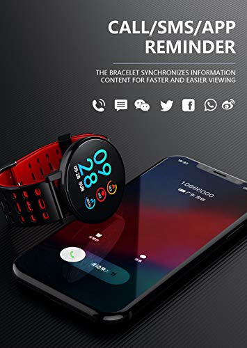 Bravetoshop Bluetooth Smartwatch with Heart Rate Monitor Fitness Watch for GPS,Activity Tracking,Sleep Monitoring,Sport Watch Fitness Tracker Black