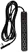 CableWholesale Flat Rotating Plug, Surge/Modem Protector, 6 Outlet, Plastic, Power Cord, 10', Black (845-51W1-12210) primary