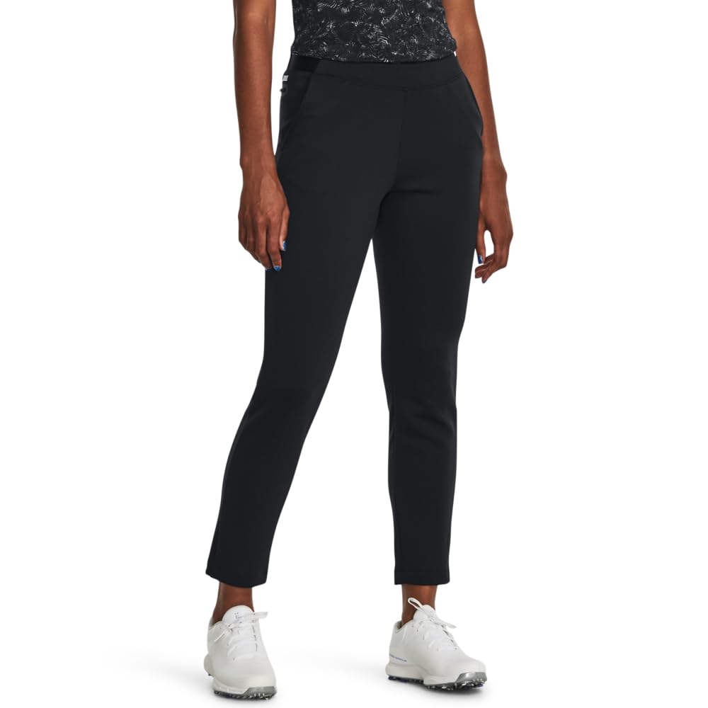 Photo 1 of Under Armour Womens Links Pull on Pant, (002) Black / / Metallic Silver, Medium