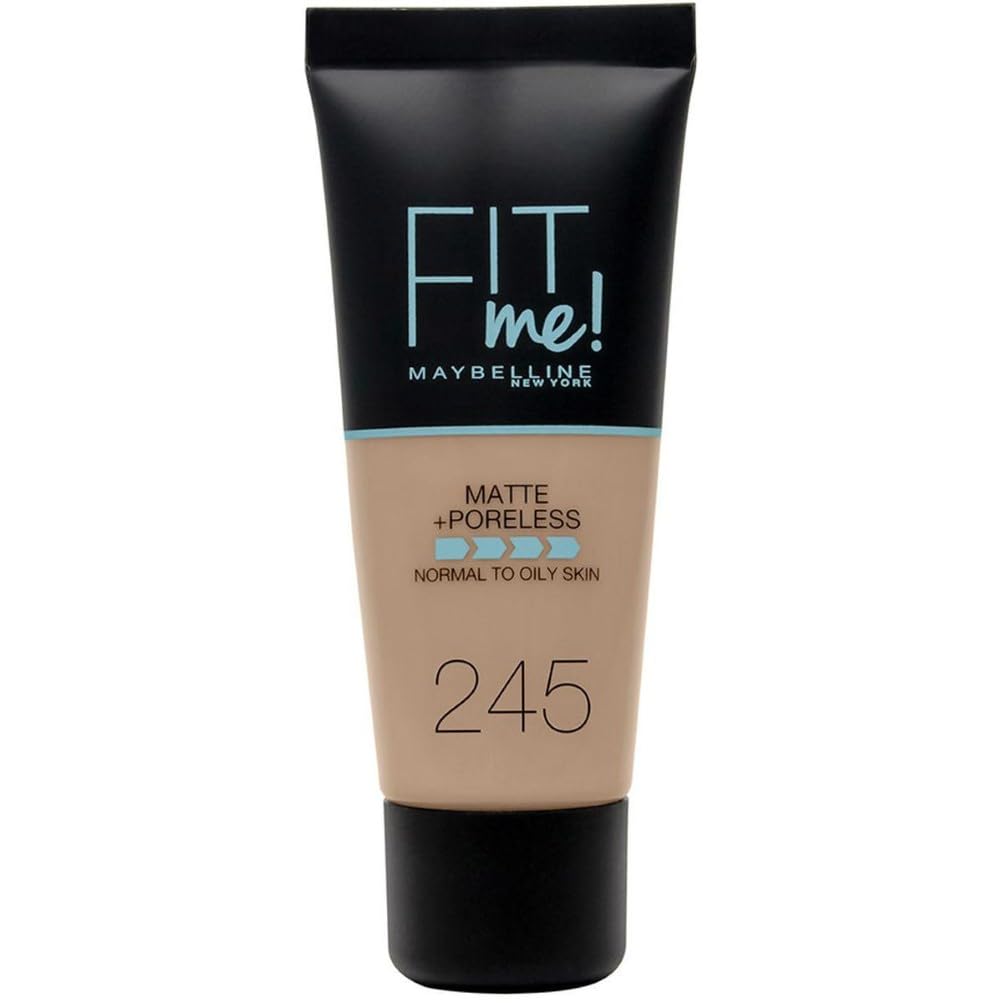 Maybelline Fit Me Foundation, Medium Coverage, Blendable With a Matte and Poreless Finish, For Normal to Oily Skin, Shade: 245 Classic Beige, 30ml — image 1