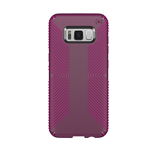 Speck Products Presidio Grip Cell Phone Case for Samsung Galaxy S8 - Syrah Purple/Magenta Pink