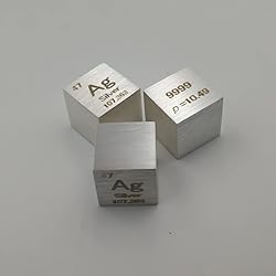 GOLEHS Silver (Ag) Density Cube, Laboratory-Grade