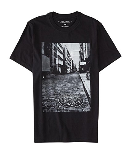 Aeropostale Men's Aero City Image Pocket Graphic T Shirt Xl Black