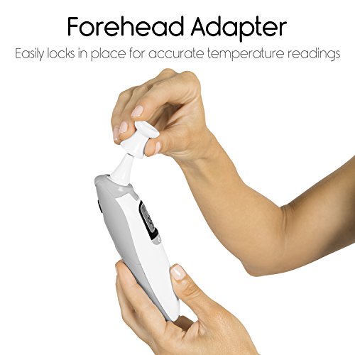 Vive Precision Ear And Forehead Thermometer - Instant Digital Readings For Baby, Infants, Toddlers, Kids, Pets And Adults - For Temporal Artery And Tympanic Safety - Medical Accurate Fever Detection - Thumbnail 6