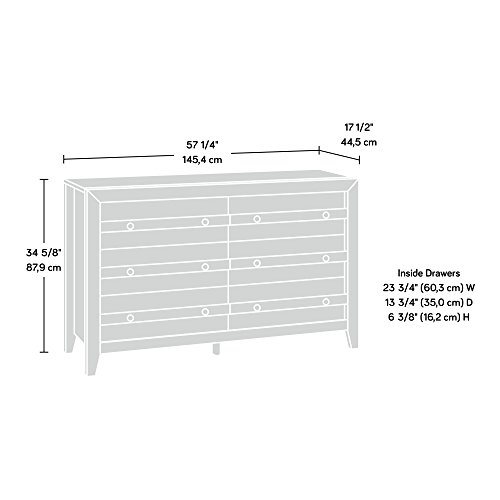 Sauder Dakota Pass 6Drawer Dresser, Craftsman Oak finish Pricepulse