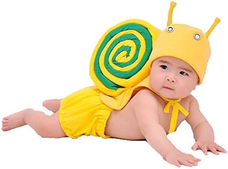 Newborn Baby Infant Photography Props Snail Hat Clothes For Unisex Baby Photo Shoot (Yellow)
