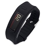 Moretek Wireless Smart Exercise Bands Band for Garmin Vivofit Replacement Strap Bands Small and Lager Size (Black)