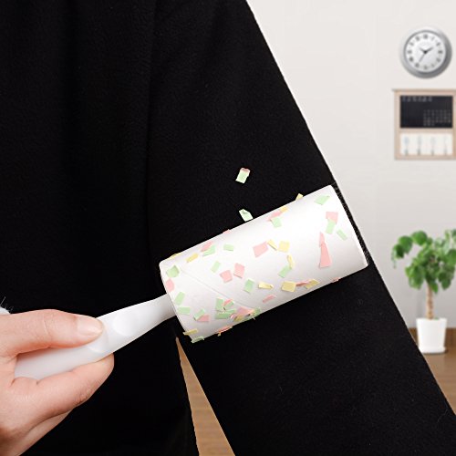 Lint Roller,Long Handle Drum Type Strong Sticky Lint Remover Roller with 8 Refills Total 540 Sheets for Pet Hair,Dust,Clothes and Car seats Removal(White) - Thumbnail 7