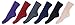 Burklett Adult Men's Thick Warm Indoor Anti-skid Winter Slipper Socks 6 Pairs, Black/Khaki/Grey/Navy/Burgundy/Dk. Purple, Women's Size 7-10 / Men's Size 5.5-8.5