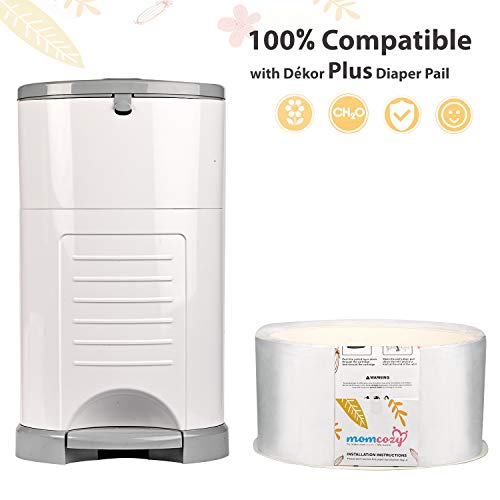 Momcozy Diaper Pail Refills Compatible For Dekor Plus, 3 Pack Vanilla