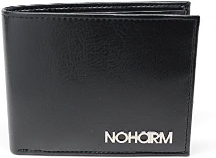 Black NOHARM Billfold Vegan Wallet. Made in Italy
