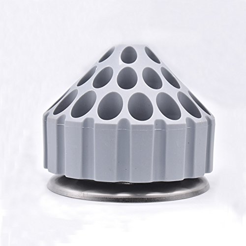 Oral Dentistry Dental Grinding Head Box Bur Holder 360 degree Rotating Honeycomb Grinding Tips Bit Stand Storage Rack Display Rack Bur Box Bur Holder (Grey)