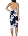 Liebeye Women's Sexy Spaghetti Strap Bodycon Sleeveless Backless Velvet Short Club Dress