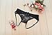 HitZoom Sexy Women Leopard Printing Open Croth Underwear, Black, One Size