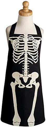 DII Halloween Skeleto Children Apron, 17x21", Perfect for Kitchen Cooking &amp; Backing,     Art craft and patinting for Kids and Toddler