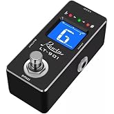 Rowin LT-901 Chromatic Guitar Tuner Pedal, Guitar &amp; Bass Tuner with True Bypass, Fast Accurate Tuning, Bright LCD Display, Compact Pedalboard Tuner, DC 9V Center Negative