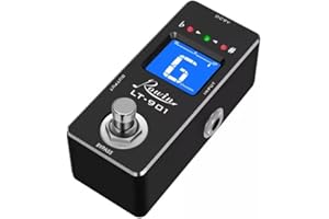 IOPPWIN Rowin LT-901 Chromatic Guitar Tuner Pedal – True Bypass, Ultra-Fast Tuning, LED Display, Compact Design for Electric & Bass Guitars DC 9V Powered, No Adapter Included