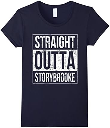 Women's Once Upon a Time T-Shirt - Straight Outta Storybooke Shirt Small Navy