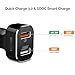 VEDFUN Fast Car Charger for Samsung Galaxy S6/S7/Edge,Note 4/5,HTC One A9/M8/M9,LG G4/V10,Droid Turbo 2,New Moto X, TurboDrive C210 USB Quick Charge 3.0 Charger