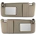 IAMAUTO 31133 New TAN/Beige Sun Visor Pair Left and Right for 2007 2008 2009 2010 2011 Toyota Camry Without Vanity Light