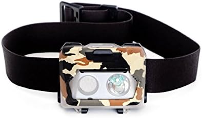 Camo LED Rechargeable Headlamp - with Rechargeable Battery, USB Cable, and 3 AAA Batteries – 200 Lumens, 4 Modes, White &amp; Red LEDs, Adjustable Strap, and Water Resistant