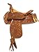 AJ Tack Wholesale Miniature Horse Saddle Genuine Tooled Leather 5″ Seat Western Novelty Gift Brownthumb 2