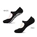 Yoga Socks Non Slip Skid Pilates Ballet Barre with Grips Cotton For Women Men 2 Pack (Black)
