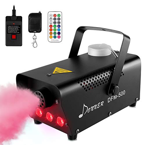Donner DFM500 500W Fog Machine with Controllable RGB LED Lights, DJ