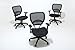 SPACE Air Grid Mid-Back Swivel Chair, Black, 20-1/2 x 19-1/2 x 42h