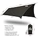 Everest Hammock Rain Fly | Waterproof Outdoor Tarp | Perfect for Camping, Backpacking, Tents, Hammocks, and More | Ripstop Nylon | Lightweight Aluminum Stakes Included- Gray