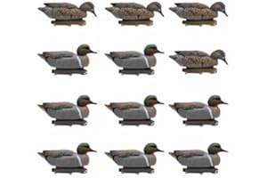 Final Approach HD Green-Winged Teal Floater Duck Decoys, 12 Pack