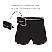 Running Buddy Magnetic Pouch for Men & Women - Black & Yellow | Great for Running, Walking, Traveling & More | 5 7/8 in x 4 in | Runner's Fanny Pack & Phone Holder | Beltless, No Chafe, Bounce-Free