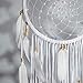 Caught Dreams Suedette Pearl Dreamcatcher Traditional Boho Wedding Style | Non Vibrant Colors | Large Size 12.5