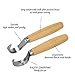 Wood Carving Hook Knife 164 & 420 J2 Stainless Steel Blade for Carving Spoons Bowls kuksa and Cups Basic Crooked Knife Rockwell Hardness 60 for Professional Spoon Carvers and Beginners - Right Handed
