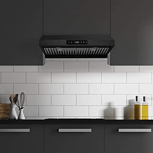 Hauslane Chef Series 30" PS18 Under Range Hood, Matte Black