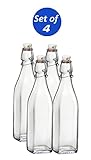 Bormioli Rocco Swing Bottle, 17-Ounce (Set of 4)