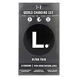 L. Ultra Thin Lubricated Latex Condoms, Glycerin & Paraben-Free, Vegan-Friendly, 12 Count
