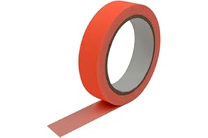 SICCOMA Fluorescent Orange Gaffer Tape Neon Orange Gaffers Spike Tape Black Light UV Reactive Fluorescent Spike Tape for Stage,Party Play Grid Floors Color Coding Art Crafts(1IN x 33 Feet) (Orange)