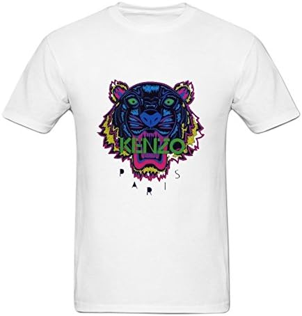 Chellina Kenzo Tiger Head Custom Men's T Shirts S White