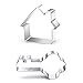 WOTOY Small Key and House Cookie Cutters Set - Stainless Steel