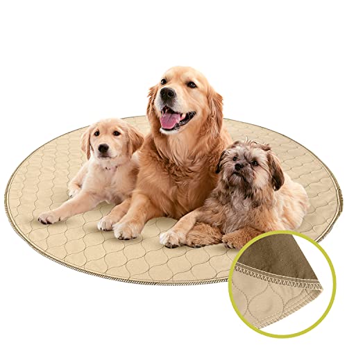 Zampa Pets Washable Pee Pads for Dogs Round 56" Pet Food Mat