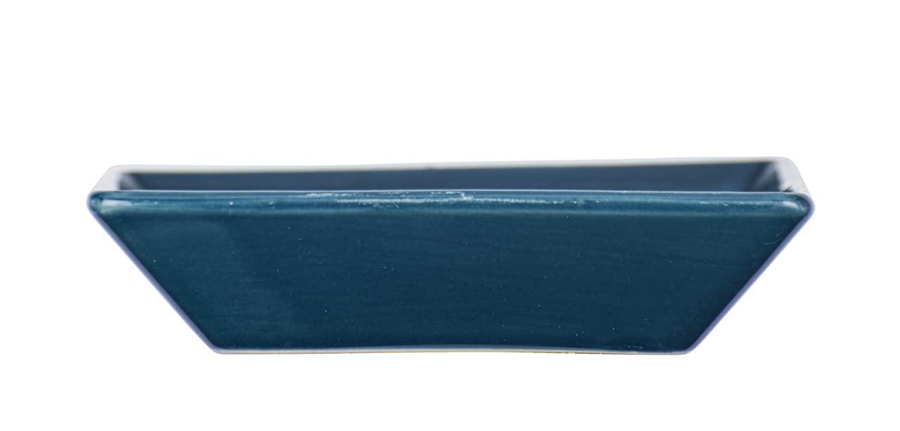 WENKO Cordoba Soap Dish Ceramic Soap Dish with Spanish-Moorish Ornaments, Suitable for Bathroom and Kitchen, 2.5 x 10.5 x 10.5 cm, Blue