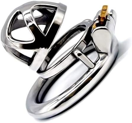 Bondage Masters Chastity Cage Medical Grade Stainless Steel, Innovative Design and 50 mm Back Ring, Silver - Image 3