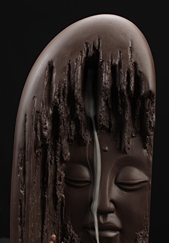 ETIAL Ceramic Budda Statue Backflow Incense Cone Burner Holder Waterfall Artware Home Ornament