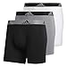 adidas Men's Stretch Cotton Boxer Briefs Underwear (3-Pack)